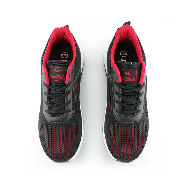 COMBAT  AY LUOH PAO  | Men Shoes | breathing;Sneakers:Black/Black and Red(22566)