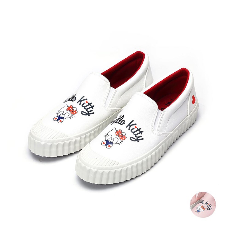 HELLO KITTY AY LUO PAO | Women Shoes | all match;Slip-Ons:White/Pink(921007)