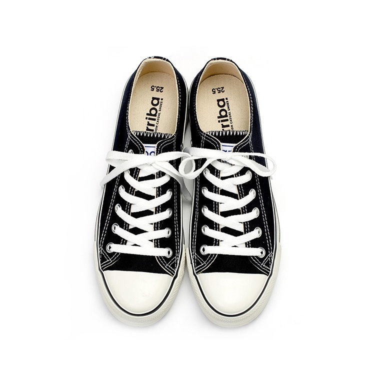 (AB6661)ARRIBA AY LUOH PAO Versatile Custom Men Canvas Shoes in Black and Beige