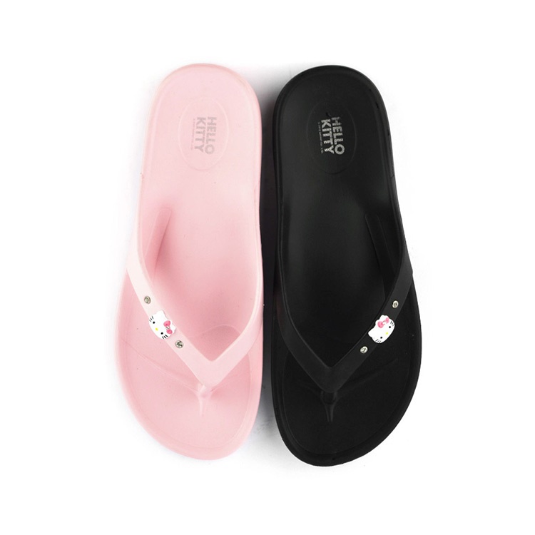 HELLO KITTY AY LUO PAO | Women Shoes | Summer;flip flops:Black/White/Pink(922001)