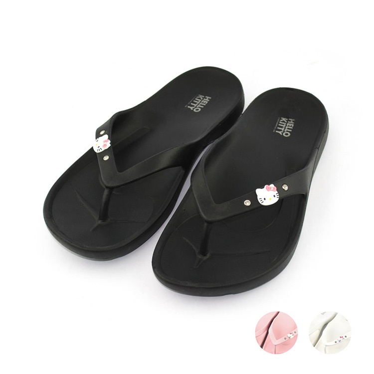 HELLO KITTY AY LUO PAO | Women Shoes | Summer;flip flops:Black/White/Pink(922001)