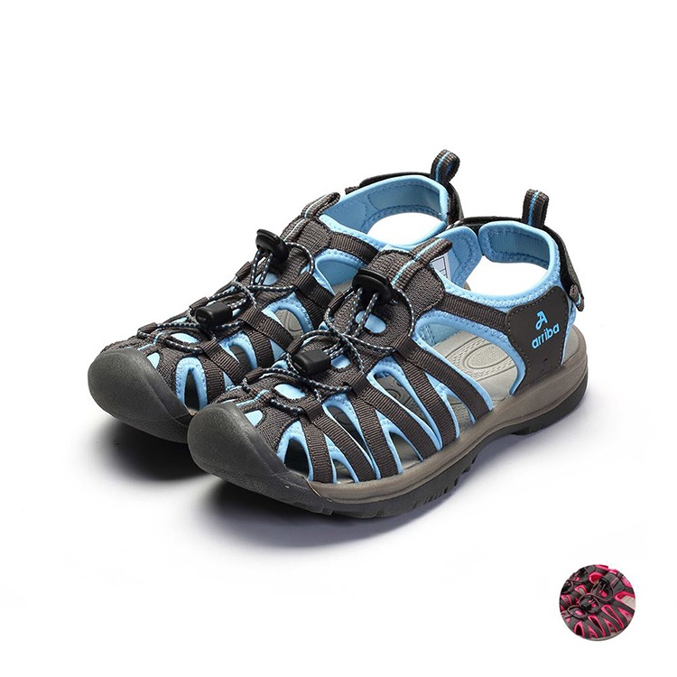 ARRIBA  AY LUOH PAO | Women Shoes | stand up;Hiking:Gray and Peach/Gray and Blue(62410)