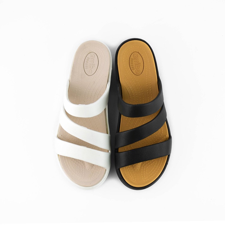 ARRIBA  AY LUOH PAO | Women Shoes | Lightweight;Sandals/Slippers:White/Black(61526)