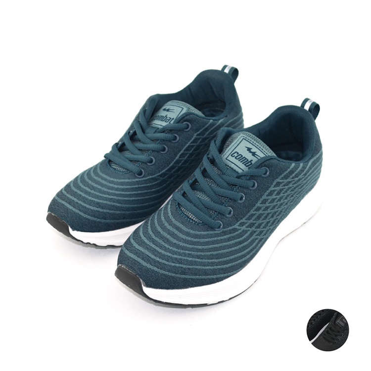 (22301) COMBAT AY LUOH PAO Custom Made Men Sneaker Shoes | Black and Gray/Blue Color