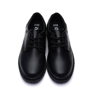 ARRIBA艾樂跑女鞋-綁帶式素面學生皮鞋-黑(AB8039)